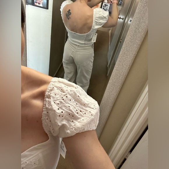 BILLABONG Last Kiss Eyelet Cotton Crop Top NWT - Picture 9 of 15